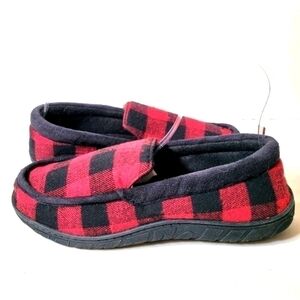 Totes Men’s Plaid Memory Foam Slippers  Size L